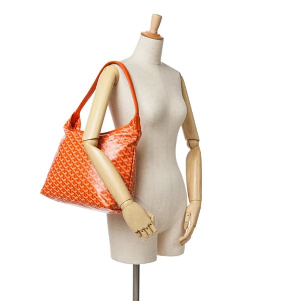 Pre-owned Goyard Goyardine Boheme Hobo Orange