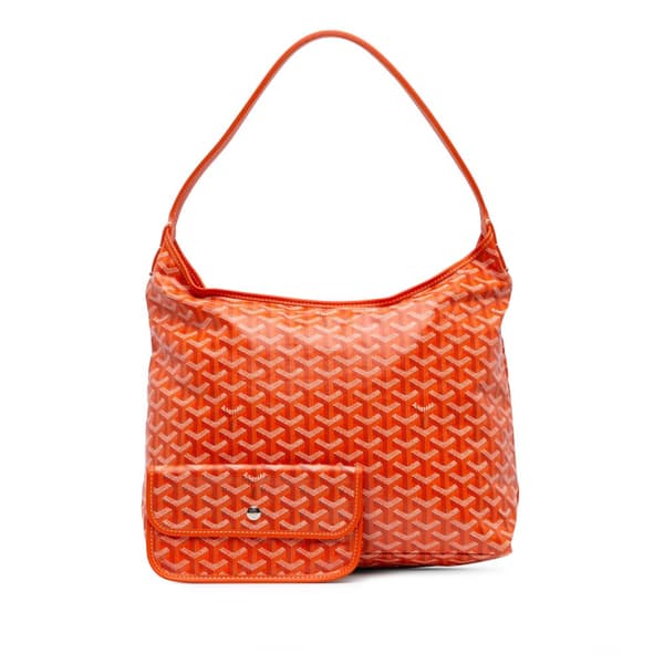 Pre-owned Goyard Goyardine Boheme Hobo Orange