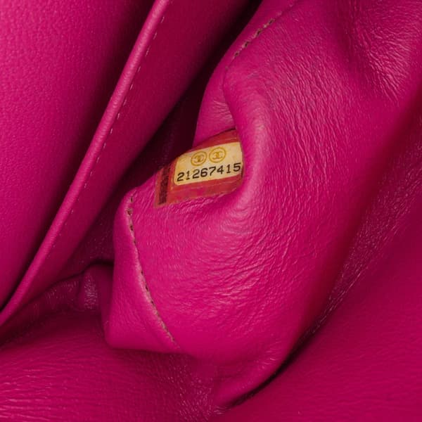 Pre-owned Chanel Medium Classic Chevron Lambskin Double Flap Pink