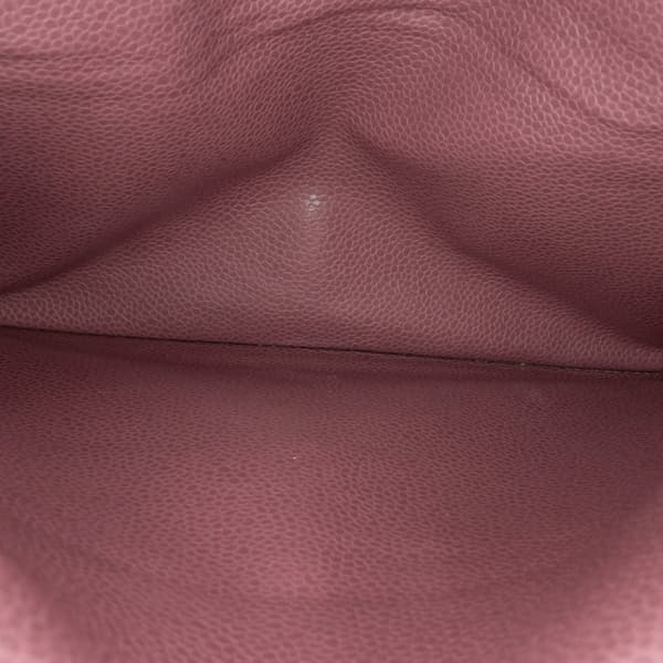 Pre-owned Chanel Jumbo Classic Caviar Double Flap Pink