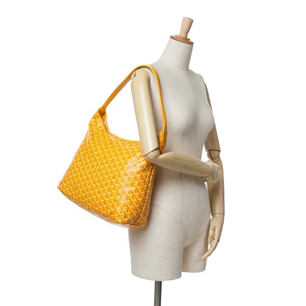 Pre-owned Goyard Goyardine Boheme Hobo Yellow
