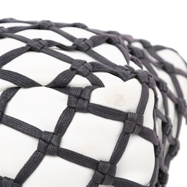 Pre-owned Chanel Jumbo Calfskin Canebiers Net Flap White