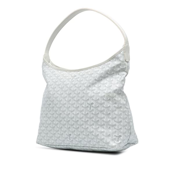 Pre-owned Goyard Goyardine Boheme Hobo White