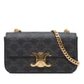 Pikkukuva 1 / 6: Pre-owned Celine Triomphe Coated Canvas Claude Chain Shoulder Bag Brown