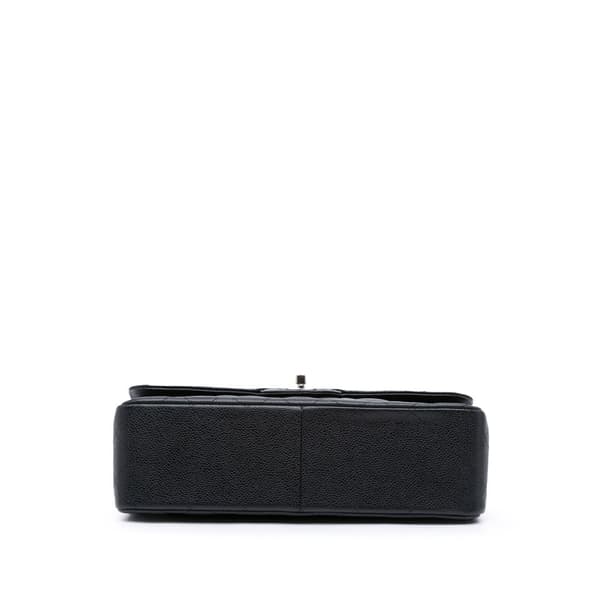 Pre-owned Chanel Jumbo Classic Caviar Double Flap Black