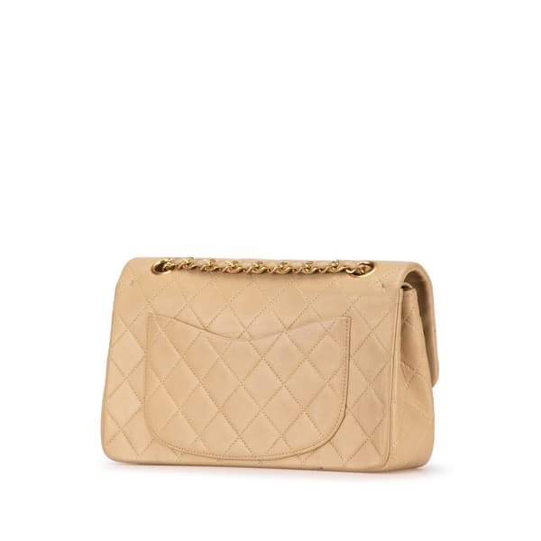 Pre-owned Chanel Small Classic Lambskin Double Flap Brown