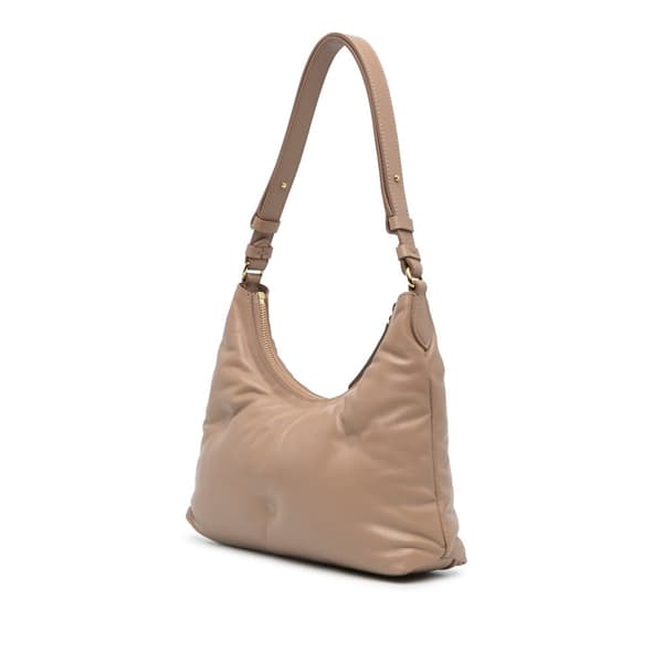 Pre-owned Maison Margiela Small Lambskin Glam Slam Hobo Brown