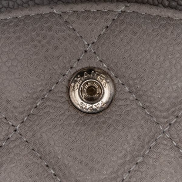 Pre-owned Chanel Jumbo Classic Caviar Double Flap Gray