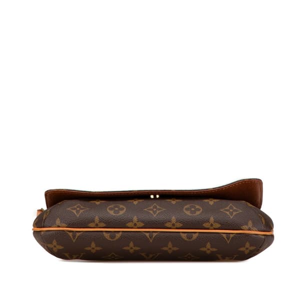 Pre-owned Louis Vuitton Monogram Musette Tango Short Strap Brown