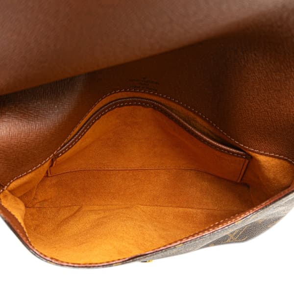 Pre-owned Louis Vuitton Monogram Musette Tango Short Strap Brown