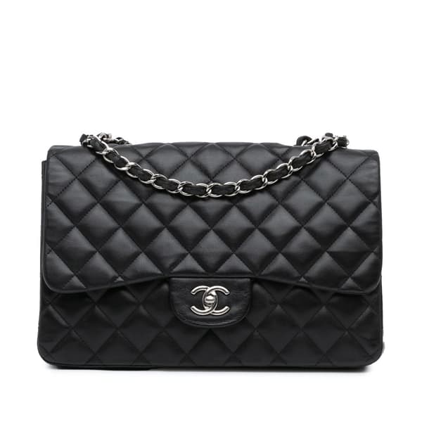 Pre-owned Chanel Jumbo Classic Lambskin Single Flap Black