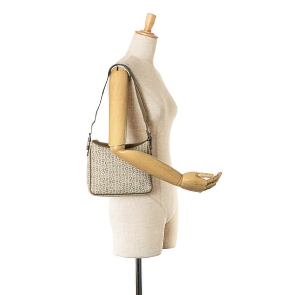 Pre-owned Celine C Macadam Canvas Shoulder Bag Brown