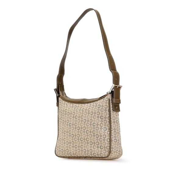 Pre-owned Celine C Macadam Canvas Shoulder Bag Brown