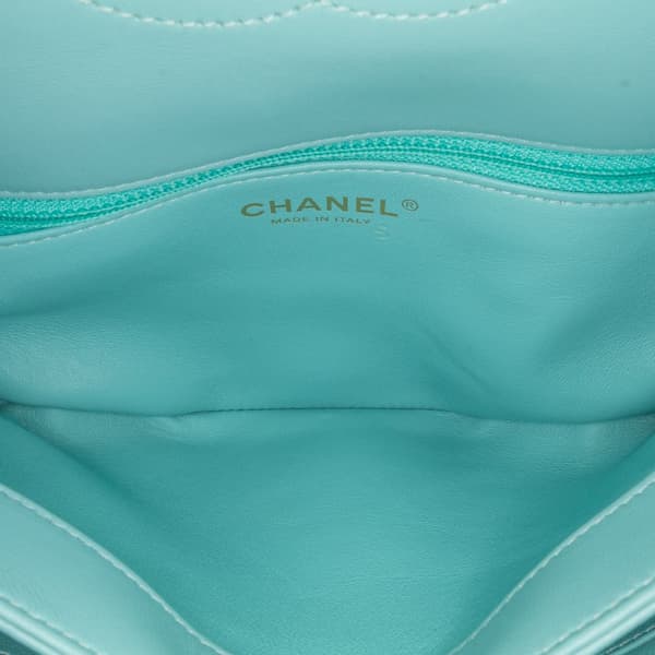Pre-owned Chanel Chevron Lambskin Trendy CC Flap Blue