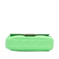 Miniatyrbild 3 av 8: Pre-owned Fendi Zucca Embossed Leather Chain Midi Baguette Green