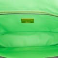 Miniatyrbild 4 av 8: Pre-owned Fendi Zucca Embossed Leather Chain Midi Baguette Green