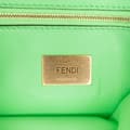 Miniatyrbild 5 av 8: Pre-owned Fendi Zucca Embossed Leather Chain Midi Baguette Green