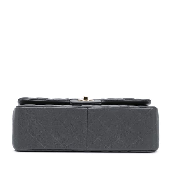 Pre-owned Chanel Jumbo Classic Caviar Double Flap Gray