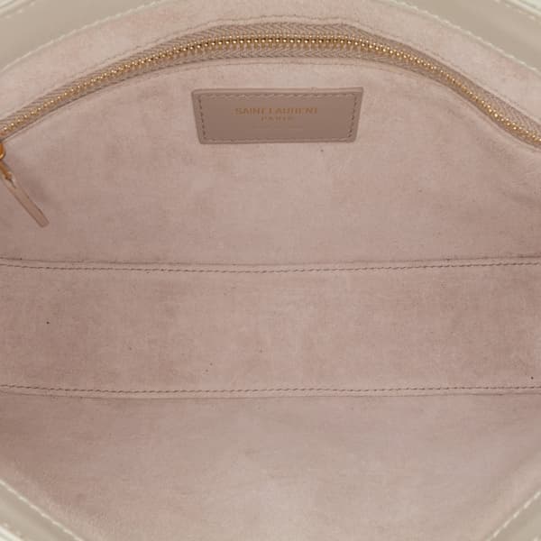 Pre-owned Saint Laurent Leather Le 5 a 7 Shoulder Bag White