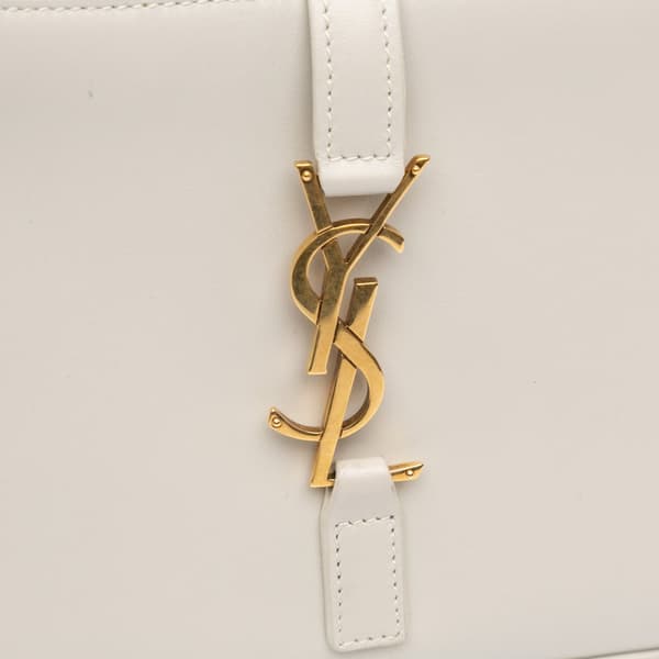Pre-owned Saint Laurent Leather Le 5 a 7 Shoulder Bag White