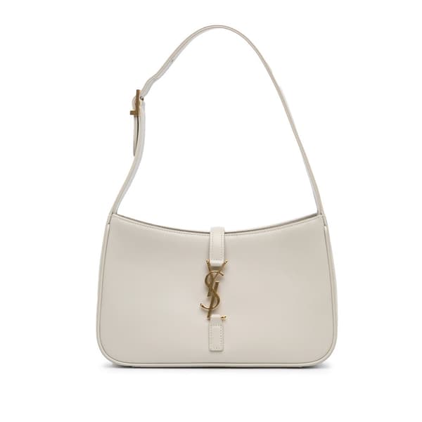 Pre-owned Saint Laurent Leather Le 5 a 7 Shoulder Bag White