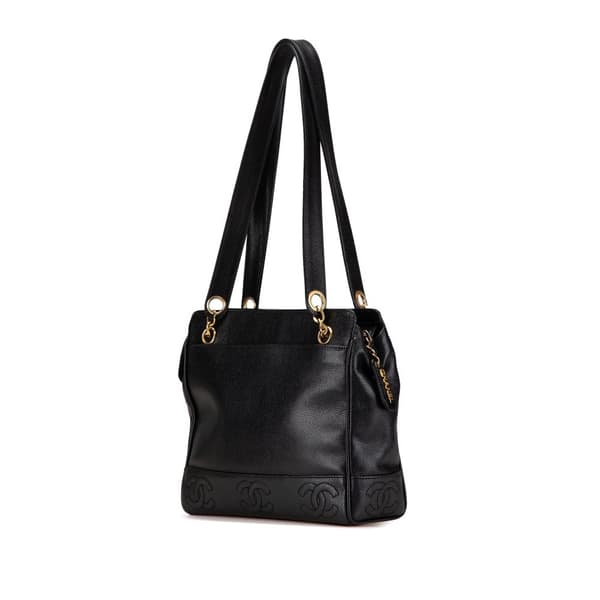 Pre-owned Chanel Triple CC Caviar Shoulder Bag Black