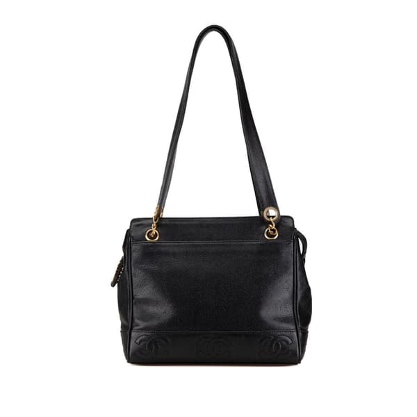 Pre-owned Chanel Triple CC Caviar Shoulder Bag Black