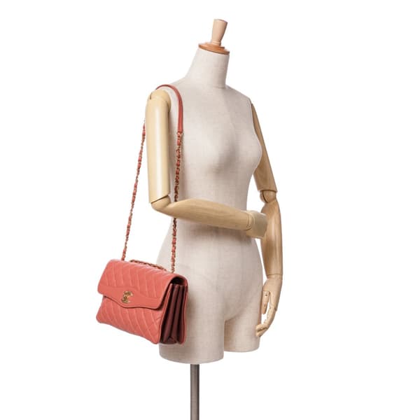 Pre-owned Chanel Large Quilted Lambskin Daily Companion Flap Pink