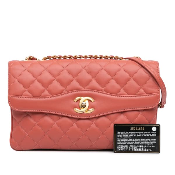 Pre-owned Chanel Large Quilted Lambskin Daily Companion Flap Pink