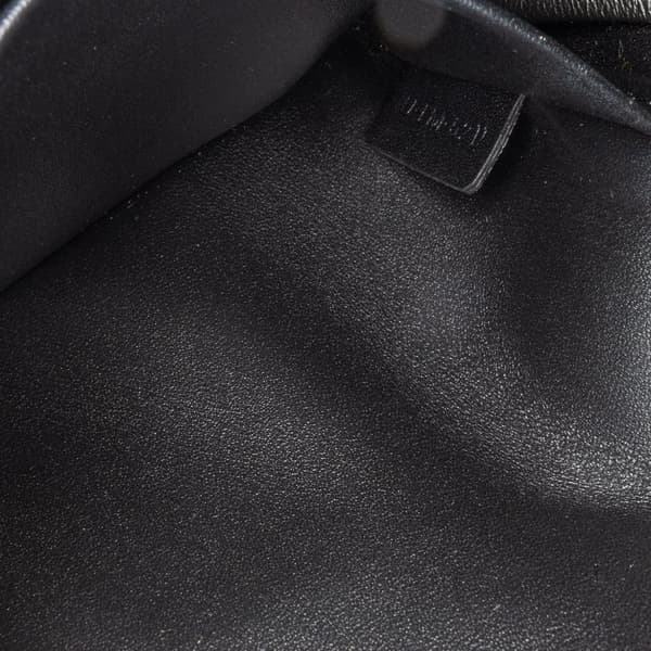 Pre-owned Celine Shiny Calfskin Claude Chain Shoulder Bag Black