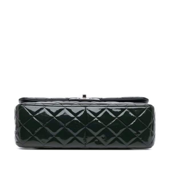 Pre-owned Chanel Jumbo Classic Patent Double Flap Blue