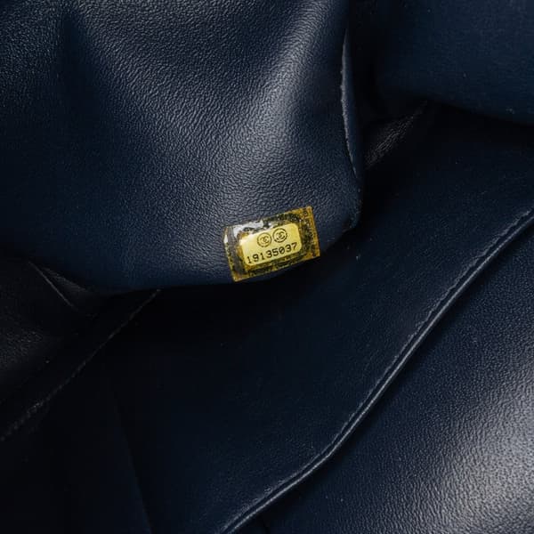 Pre-owned Chanel Jumbo Classic Patent Double Flap Blue