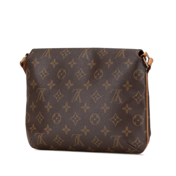Pre-owned Louis Vuitton Monogram Musette Tango Short Strap Brown