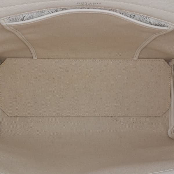 Pre-owned Goyard Goyardine Rouette PM White