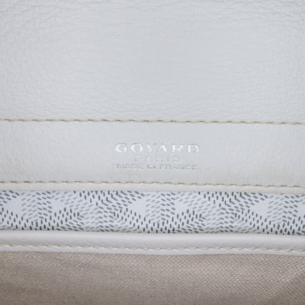 Pre-owned Goyard Goyardine Rouette PM White