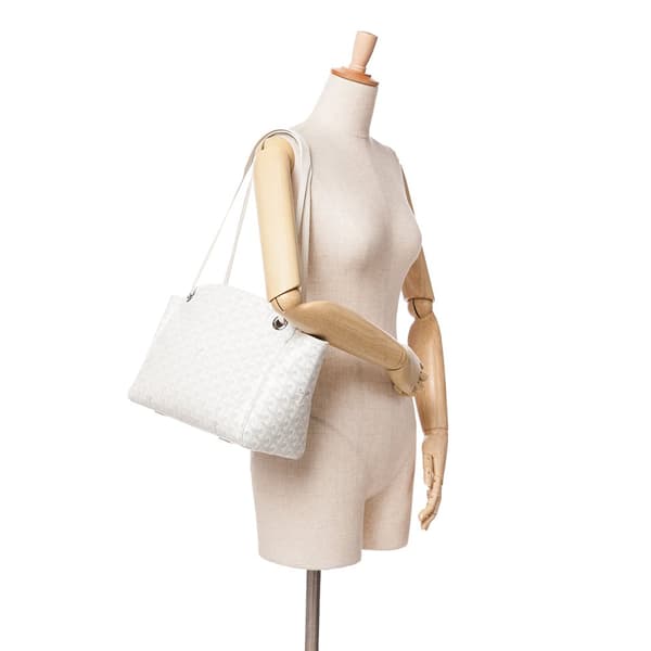 Pre-owned Goyard Goyardine Rouette PM White