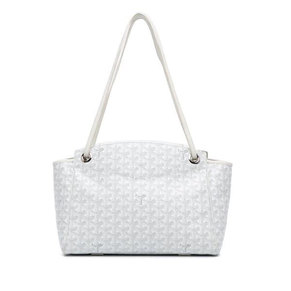 Pre-owned Goyard Goyardine Rouette PM White