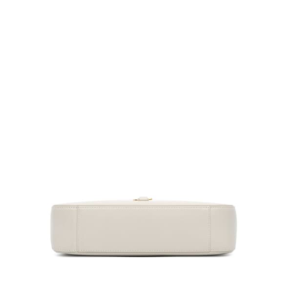 Pre-owned Saint Laurent Leather Le 5 a 7 Shoulder Bag White