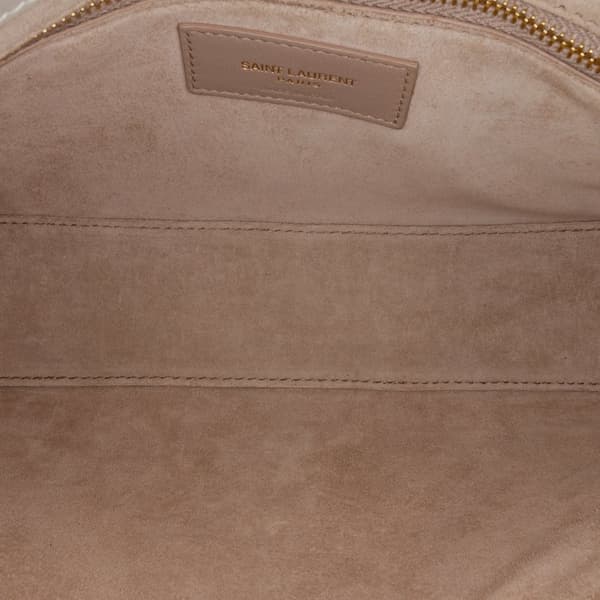 Pre-owned Saint Laurent Leather Le 5 a 7 Shoulder Bag White