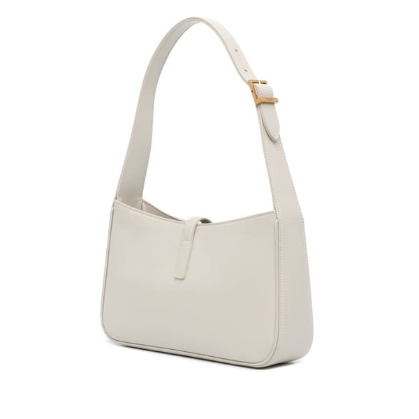 Pre-owned Saint Laurent Leather Le 5 a 7 Shoulder Bag White