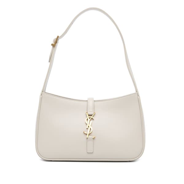 Pre-owned Saint Laurent Leather Le 5 a 7 Shoulder Bag White