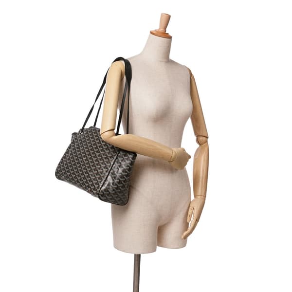 Pre-owned Goyard Goyardine Rouette PM Black