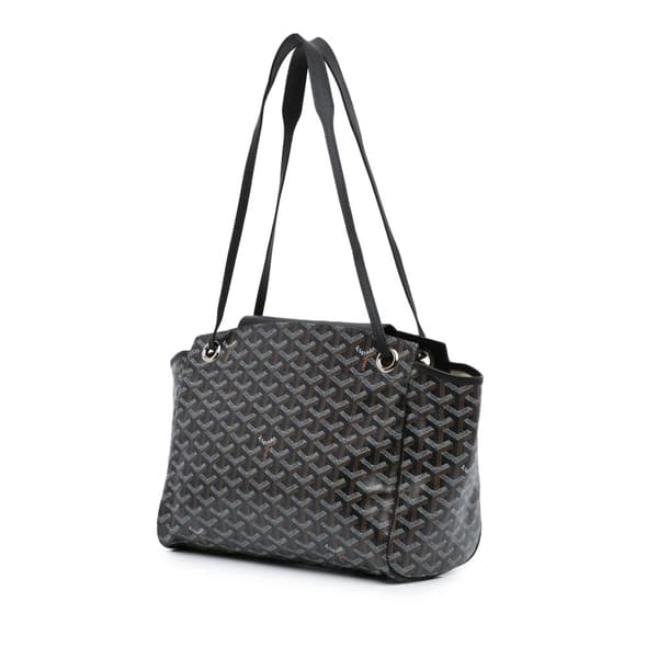 Pre-owned Goyard Goyardine Rouette PM Black