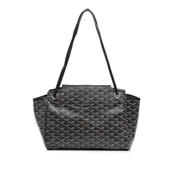 Pre-owned Goyard Goyardine Rouette PM Black