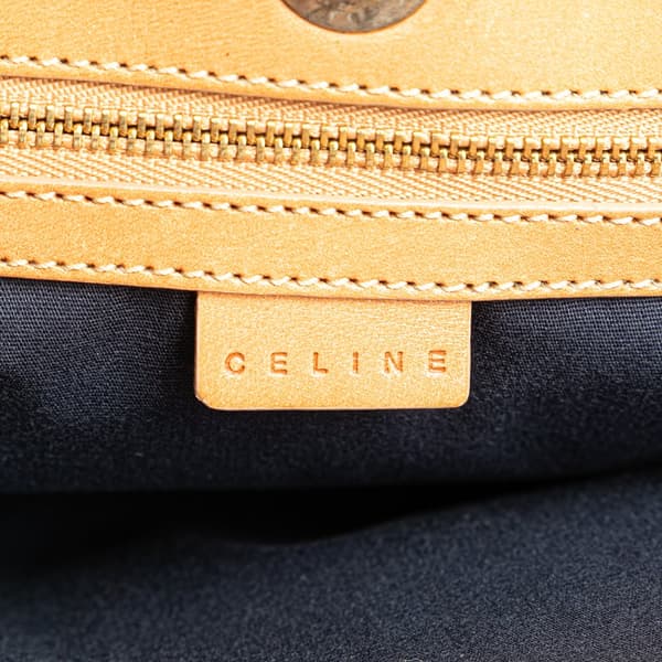 Pre-owned Celine C Macadam Suede Shoulder Bag Blue