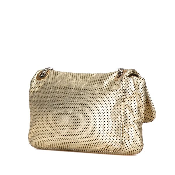 Pre-owned Chanel Medium Perforated Calfskin Reissue Drill Flap Gold