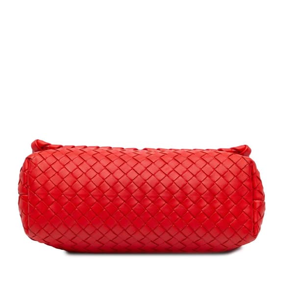 Pre-owned Bottega Veneta Small Nappa Intrecciato Olimpia Shoulder Bag Red