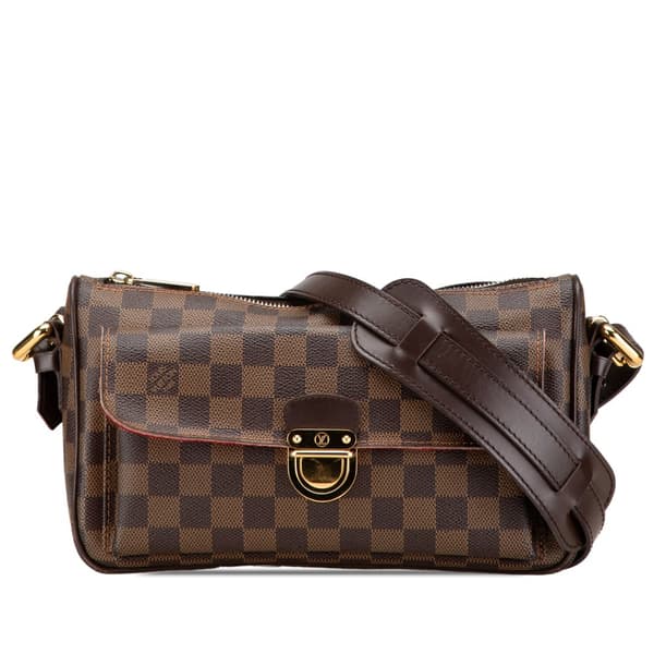 Pre-owned Louis Vuitton Damier Ebene Ravello GM Brown