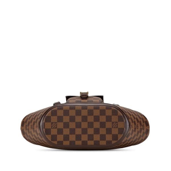 Pre-owned Louis Vuitton Damier Ebene Manosque PM Brown