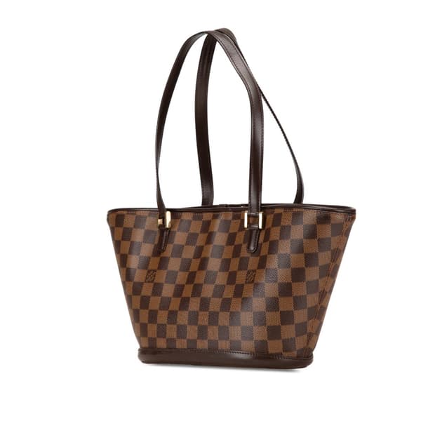 Pre-owned Louis Vuitton Damier Ebene Manosque PM Brown